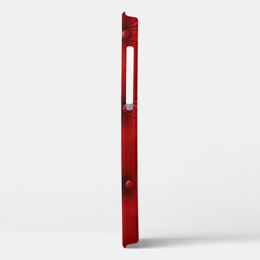 Rood leer: bekledingspatroon elegantie. Case-Mate iPhone case (Achterkant / Links)