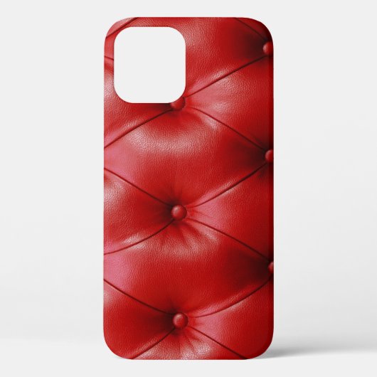 Rood leer: bekledingspatroon elegantie. Case-Mate iPhone case (Achterkant)
