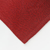 Rood leer: bekledingspatroon elegantie. fleece deken (Hoek)