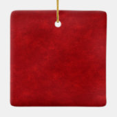 Rood leer eerste kerst getrouwd keramisch ornament (Achterkant)
