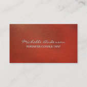 rood leer | Emboss Lettering Visitekaartje (Voorkant)