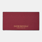 ROOD Leer Mannelijke Gepersonaliseerde Elegante NA Bureaumat (Voorkant)