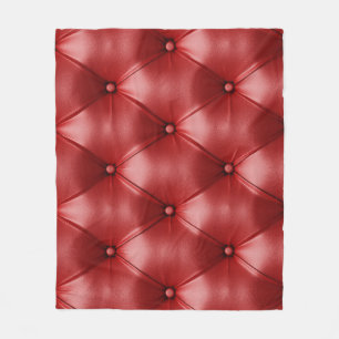 Rood leer: naadloze textuur elegantie fleece deken