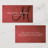 Rood leer visitekaartje (Voorkant / Achterkant)