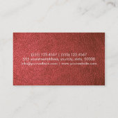 Rood leer visitekaartje (Achterkant)