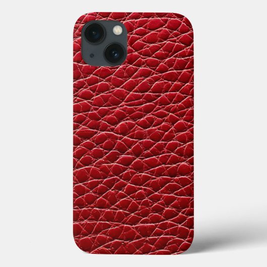 Rood leerpatroon Case-Mate iPhone case (Achterkant)