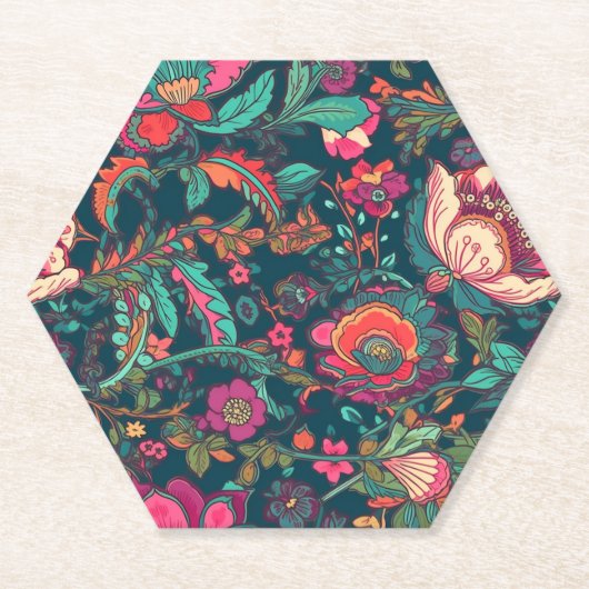 Rood lelie naadloos patroon kartonnen onderzetters (Voorkant)