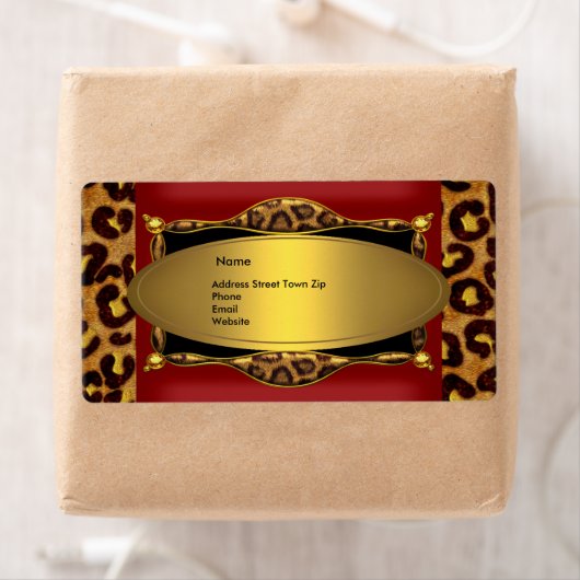 Rood Leopard Zwart Goud Label Adres 2 (Insitu)