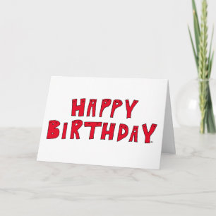Rood-Letter Day Birthday Wish Happy Birthday Card Kaart
