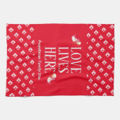 Rood | LEVENDE LEVENS HIER | Stijlvol, persoonlijk Theedoek (Horizontaal)