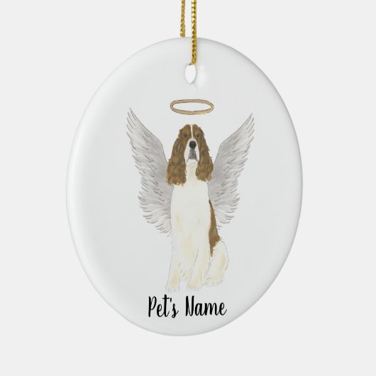 Rood Leverwit Engelse Springer Spaniel Sympathie  Keramisch Ornament (Rechts)