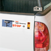 rood licht, geel licht, WAARSCHUWING:, RED, I, STO Bumpersticker (Op Truck)