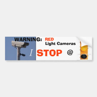 rood licht, geel licht, WAARSCHUWING:, RED, I, STO Bumpersticker