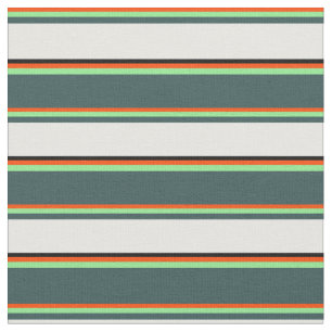Rood, licht groen, grijs, mint cream en zwart stof