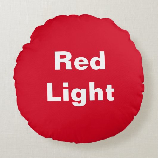 Rood Licht Groen Licht Kinder Spel Ronde Kussen (Voorkant)