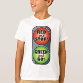 Rood licht groen licht t-shirt (Voorkant)