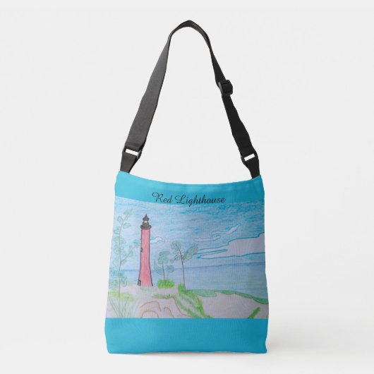 Rood Licht Huis bij het Strand Crossbody Tas (Voorkant)