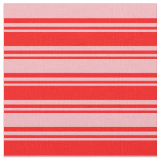 Rood & Licht Roze Gekleurd Patroon van Strepen Stof