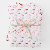 Rood Licht Roze Hart Inpakpapier Vel (In situ)