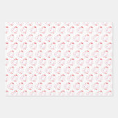 Rood Licht Roze Hart Inpakpapier Vel (Voorkant)