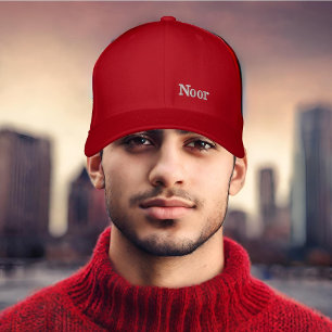 Rood & Lichtgrijs gepersonaliseerd Geborduurde Pet