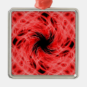 Rood lichtspoor metalen ornament