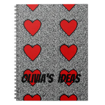 rood liefde hart doodle notitieboek cadeau