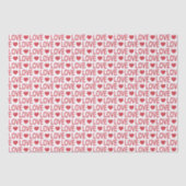 Rood Liefde Patroon Tissue Paper Tissuepapier (Voorkant)