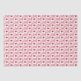 Rood Liefde Patroon Tissue Paper Tissuepapier