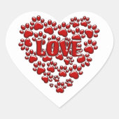 Rood liefdeshart schildert stickers (Voorkant)