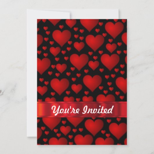 Rood liefdeshartritme kaart (Voorkant)