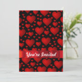 Rood liefdeshartritme kaart (Staand voorkant)