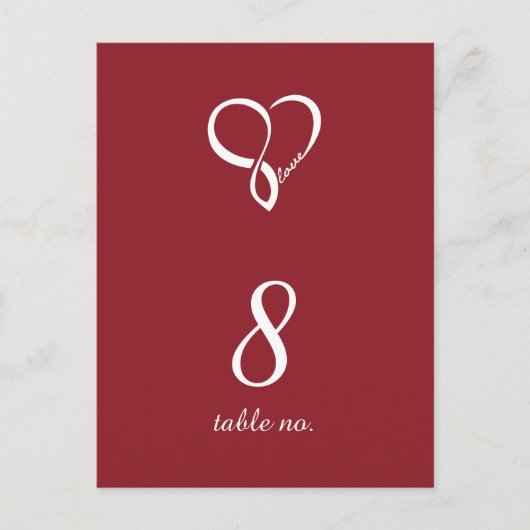 Rood liefdeshartsweduwenkaarten briefkaart (Voorkant)