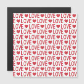Rood Liefdespatroon Magnetische Kaart (Voorkant / Achterkant)