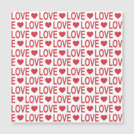 Rood Liefdespatroon Magnetische Kaart