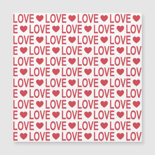 Rood Liefdespatroon Magnetische Kaart (Voorkant)