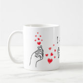 Rood liefdesvinger harten koffie mok (Links)