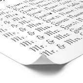 Rood-liefdesvogel-rooster alfabetische volgorde poster (Hoek)