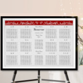 Rood-liefdesvogel-rooster alfabetische volgorde poster