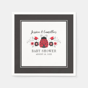 Rood lieveheersbeestje Baby shower servet