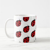 Rood lieveheersbeestje koffie Mok cadeau (Links)
