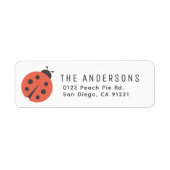 Rood Lieveheersbeestje Retouradres Etiket (Voorkant)