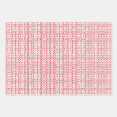 ROOD LIJN GEBREID Vlak Blad Verpakkend Document Inpakpapier Vel (Voorkant 2)