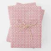 ROOD LIJN GEBREID Vlak Blad Verpakkend Document Inpakpapier Vel (In situ)