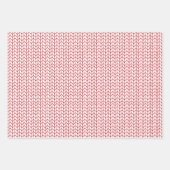 ROOD LIJN GEBREID Vlak Blad Verpakkend Document Inpakpapier Vel (Voorkant)