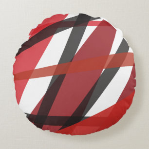 Rood LijnCIRCLE LEVENS Sierkussen Rond Kussen