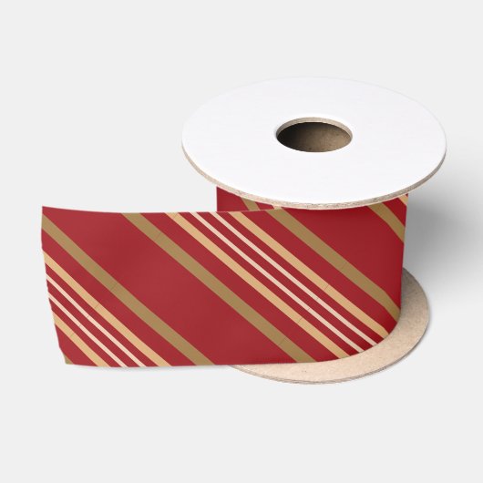 Rood lijnen motief  satijnen lint (Spoel)