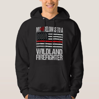 Rood lijnvlag Shirt Mijn hart behoort tot de Wildl