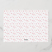 Rood Lijst en gouden kerstfoto Folie Feestdagenkaart (Achterkant)