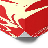 Rood Lijst Fractal Flower Poster (Hoek)